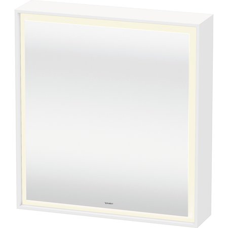 DURAVIT L-Cube Mirror Cabinets, 25 5/8 X6 1/8 X27 1/2  White, Light Field, Hinge Position: Left LC7550L00006000